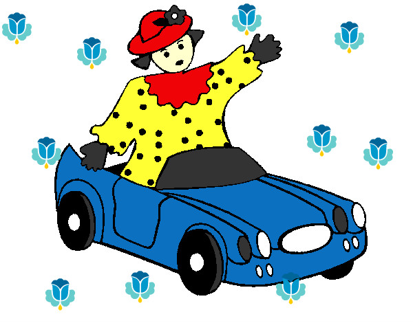 Dibujo Muñeca en coche descapotable pintado por yasmin_ovi