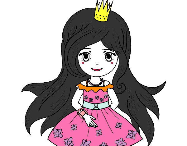 Dibujo Princesa primavera pintado por caritasol