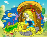 Dibujo Princesa Rapunzel pintado por Lujitaa