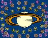 Dibujo Saturno pintado por CARLOSPEIX