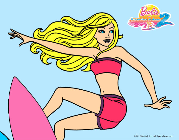 Dibujo Barbie surfeando pintado por MariamAmin