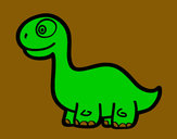 Dibujo Diplodocus bebé pintado por juanmig