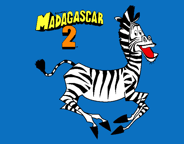 Dibujo Madagascar 2 Marty 1 pintado por roxita124