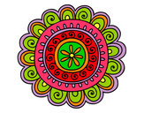 Dibujo Mandala alegre pintado por tolarosa