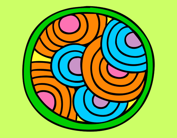 Dibujo Mandala circular pintado por Draku17
