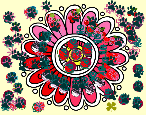 Dibujo Mandala margarita pintado por nayelifuen