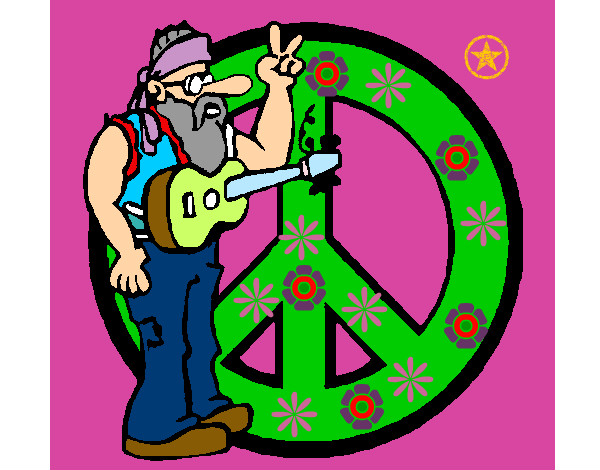 Dibujo Músico hippy pintado por maracao