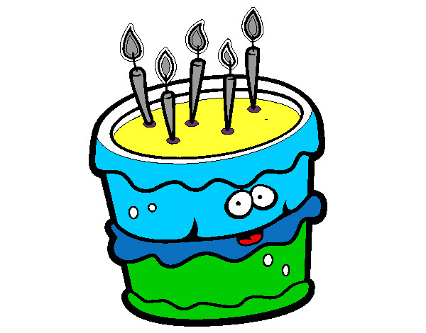 Dibujo Pastel de cumpleaños 2 pintado por Lujitaa