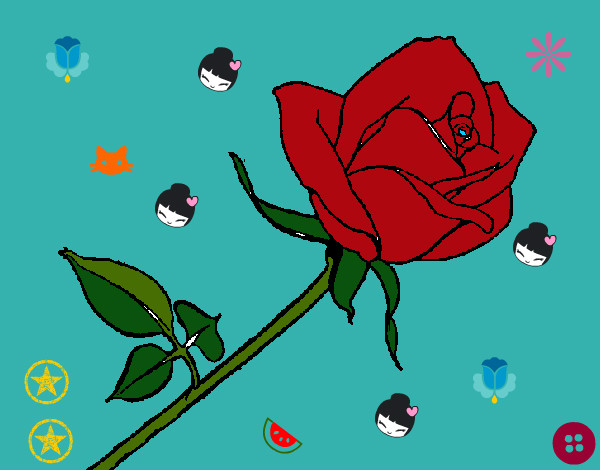Dibujo Rosa pintado por zuldimar 