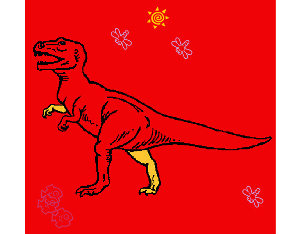 Dibujo Tiranosaurus Rex pintado por wenceslao
