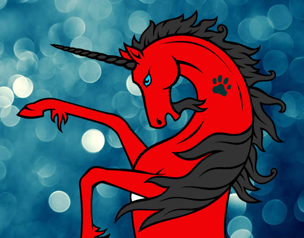 Dibujo Unicornio salvaje pintado por elisabeth2