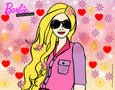 Dibujo Barbie con gafas de sol pintado por Evelyn1