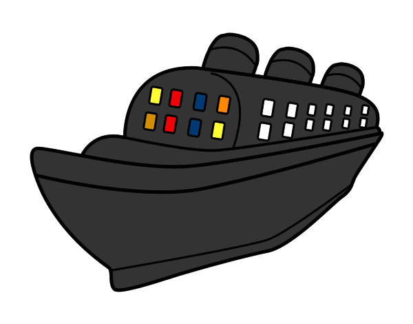 Dibujo Barco transatlántico pintado por kasamabe