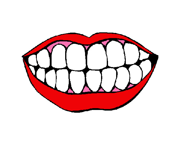 Dibujo Boca y dientes pintado por CHRIS1701
