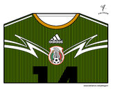 Dibujo Camiseta del mundial de fútbol 2014 de México pintado por Elieser
