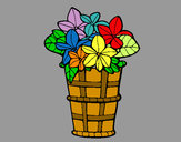 Dibujo Cesta de flores 3 pintado por mariayoshu