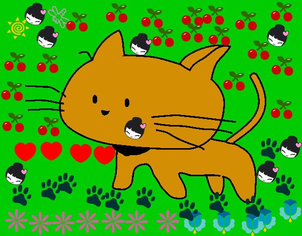 Dibujo Cría de gato pintado por julia_sank