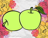 Dibujo Dos manzanas pintado por Charini