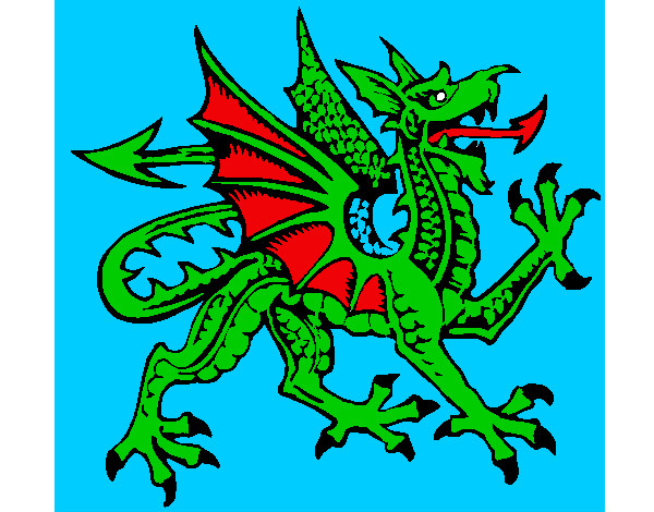 Dibujo Dragón agresivo pintado por carlin1