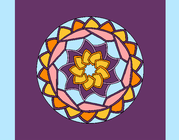 Dibujo Mandala 1 pintado por blanca