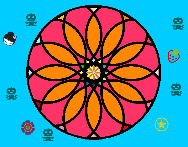 Dibujo Mandala 38 pintado por Floritere