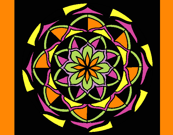 Dibujo Mandala 6 pintado por blanca