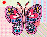 Dibujo Mandala mariposa pintado por giselzalaz