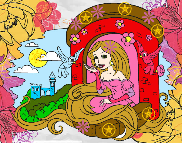 Dibujo Princesa Rapunzel pintado por Evelyn1