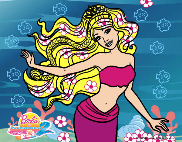 Dibujo Sirena con corona pintado por xavier18