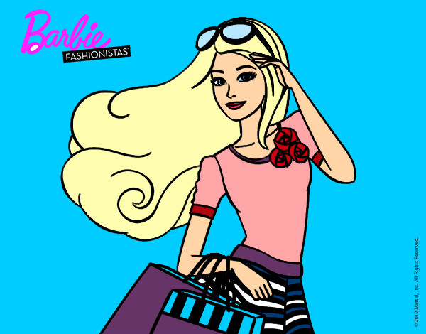 Dibujo Barbie con bolsas pintado por Camitini