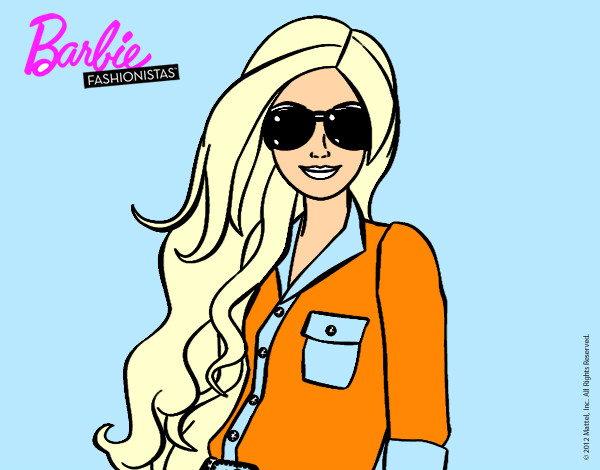 Dibujo Barbie con gafas de sol pintado por Camitini