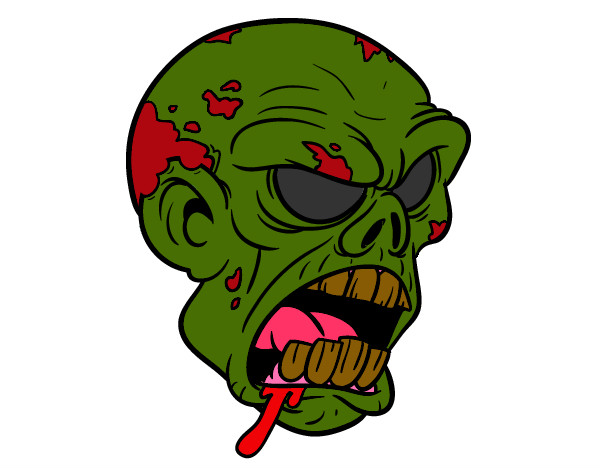 Dibujo Cabeza de zombi pintado por mangel11