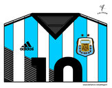 Dibujo Camiseta del mundial de fútbol 2014 de Argentina pintado por jazz1234