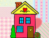 Dibujo Casa con corazones pintado por Jimena07