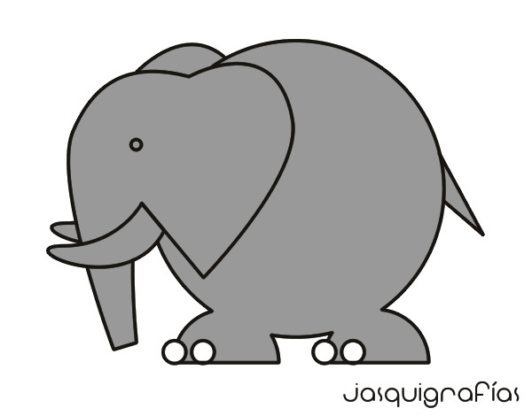 Dibujo Elefante grande pintado por SantiagoC
