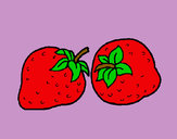 Dibujo fresas pintado por JEPALMA