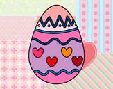 Dibujo Huevo con corazones pintado por estelitadd