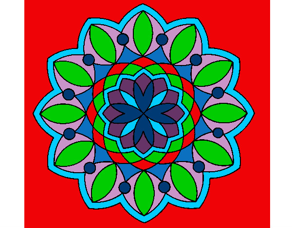 Dibujo Mandala 3 pintado por guapeto