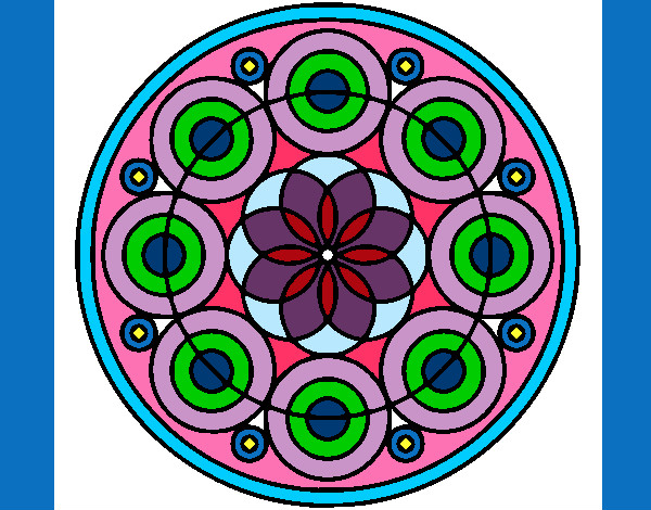 Dibujo Mandala 35 pintado por guapeto