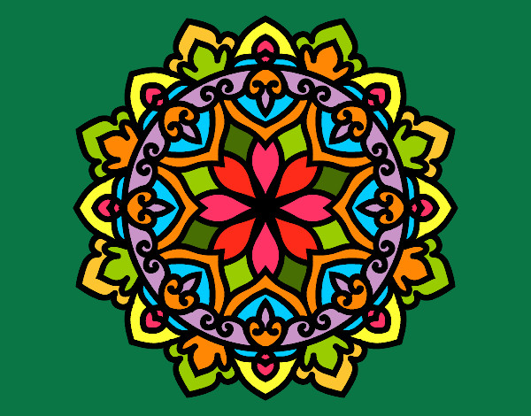 Dibujo Mandala celta pintado por blanca