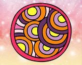 Dibujo Mandala circular pintado por estelitadd