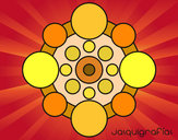 Dibujo Mandala con redondas pintado por estelitadd