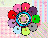 Dibujo Mandala en forma de flor pintado por reinita789