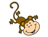Dibujo Mono gracioso pintado por carolinaca