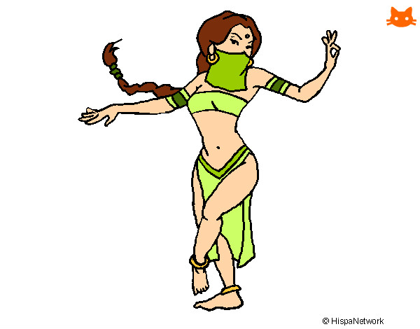 Dibujo Princesa mora bailando pintado por Kyarumaru