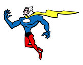 Dibujo Superhéroe poderoso pintado por Jhosep