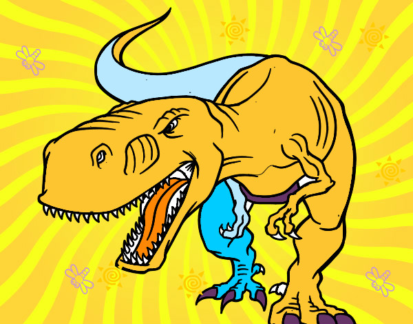Dibujo Tiranosaurio Rex enfadado pintado por EFRENCITO9