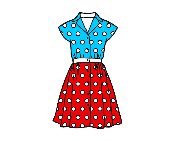 Dibujo Vestido pinup pintado por leonela12