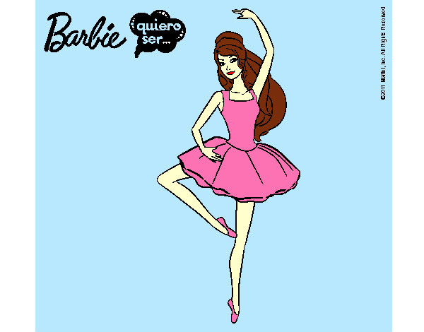 Dibujo Barbie bailarina de ballet pintado por finceline
