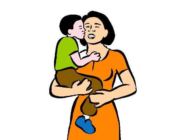 Dibujo Beso maternal pintado por 261247